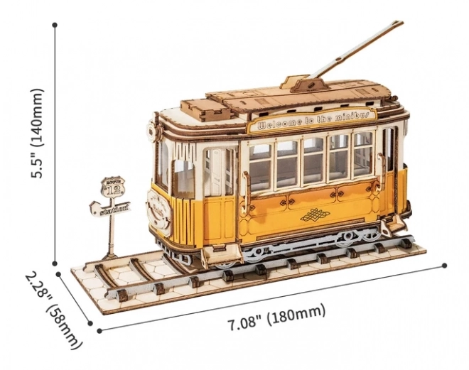 RoboTime fa 3D puzzle Történelmi villamos