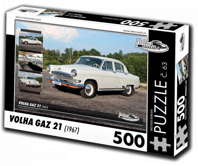 Retro Auta puzzle Volga GAZ 21 (1967)