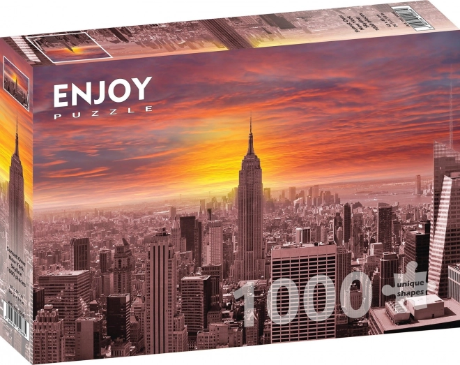 Élvezd a Naplemente New York panorámája felett Puzzle 1000 db
