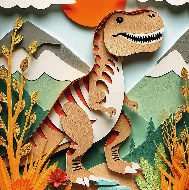 Puzzle Papírművészet: Dinoszaurusz 160 darabos