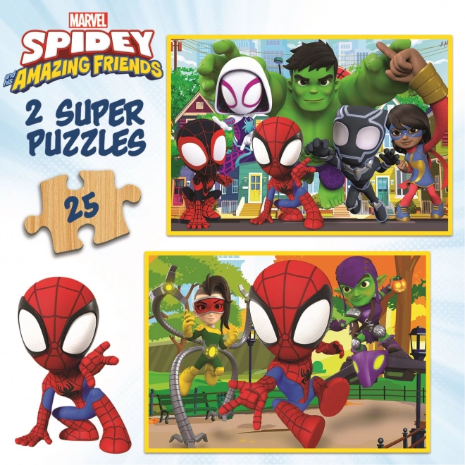 Spidey és csodálatos barátai fából készült puzzle