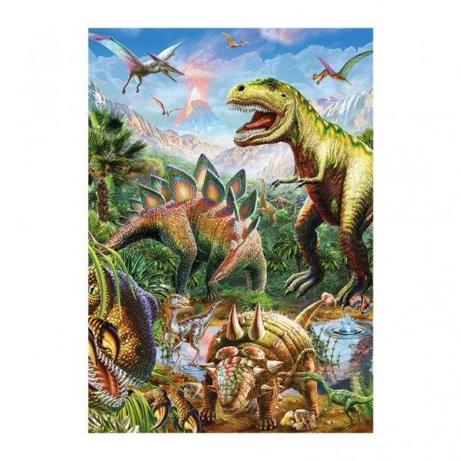 Világító dinoszaurusz világ XL puzzle 100 darabos