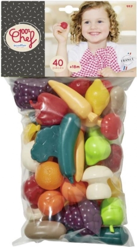 Zöldség- és gyümölcs-makettek 40 db