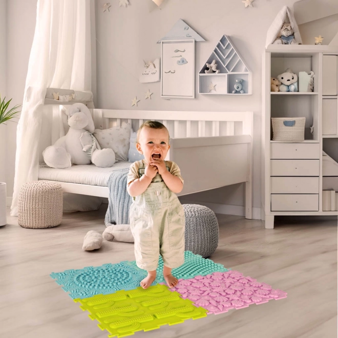 Szenzoros kirakós habszőnyegek Montessori lábmasszázshoz