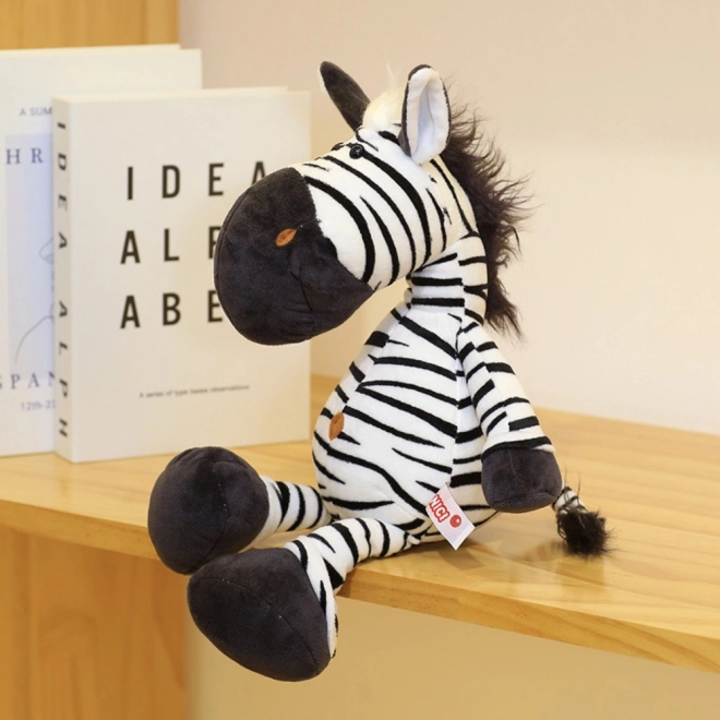 Plüss játék Zebra fekete-fehér 25 cm