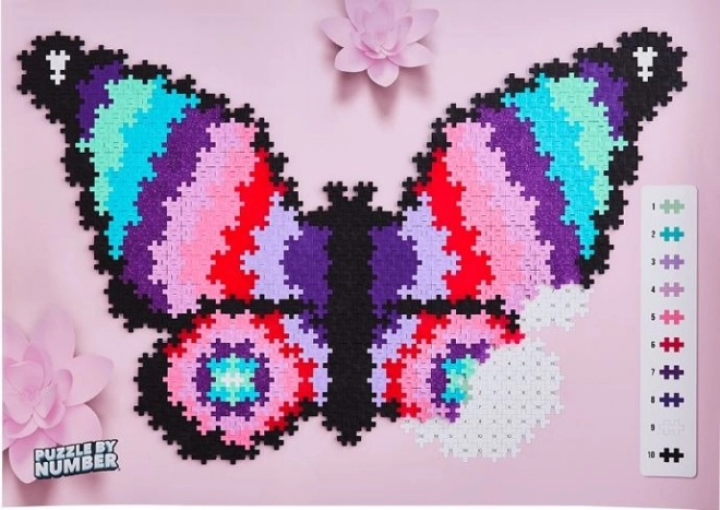 Plus-plus puzzle számok szerint - Pillangó 800 darabos készlet