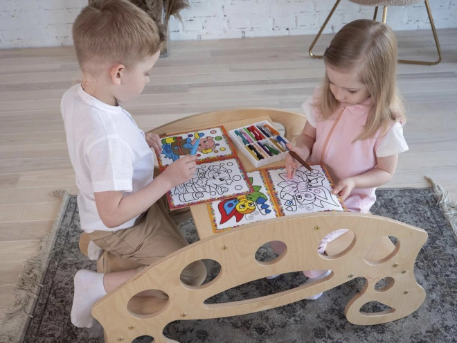 Montessori hintaasztal természetes fából