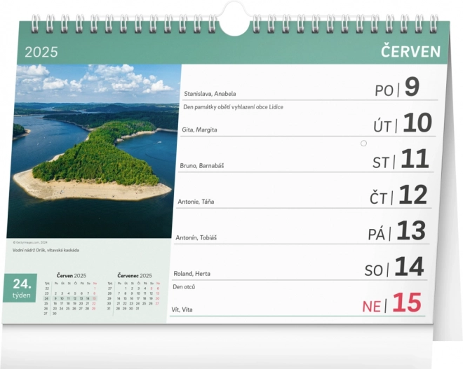 Notique asztali naptár: Cseh tájak 2025