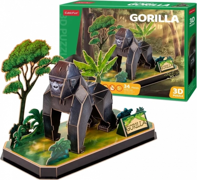 3D Puzzle Állatok - Gorilla