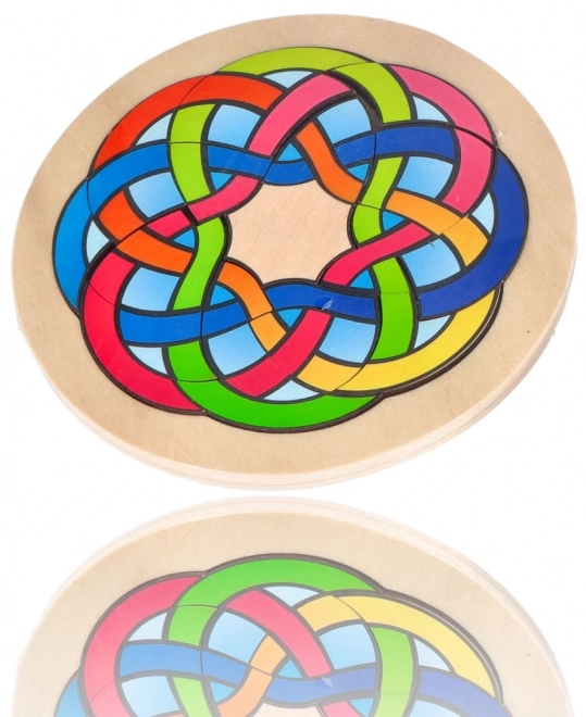 Goki hatszögletű fa mozaik puzzle fejtörő - 18 darabos
