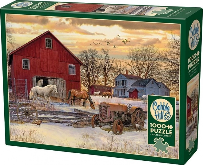 Téli Farm Kép COBBLE HILL Puzzle 1000 db