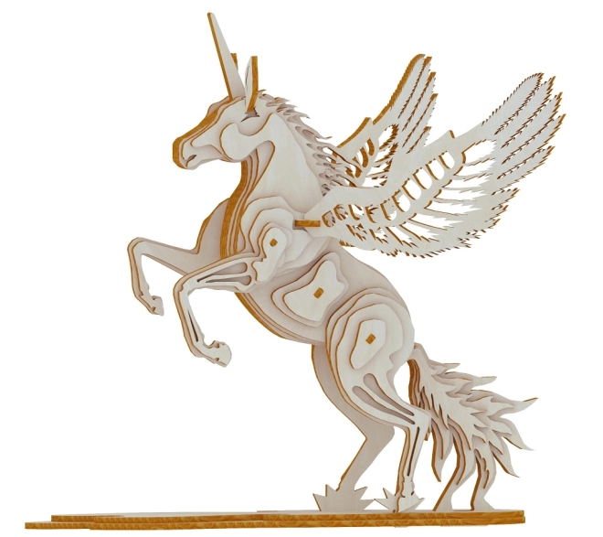 Fa 3D puzzle Egyszarvú