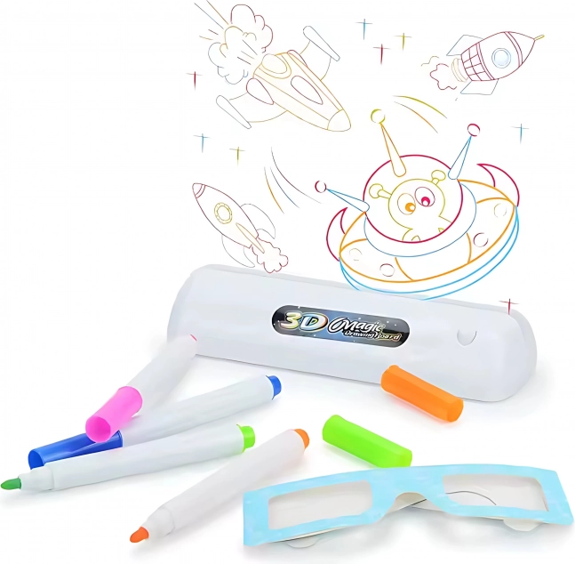 WOOPIE Mágneses 3D Tábla LED Világítással Rajzoláshoz