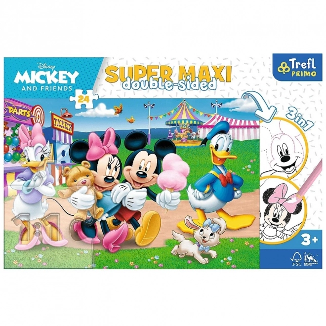 Kétszemélyes puzzle Mickey egér: A Vidám Park