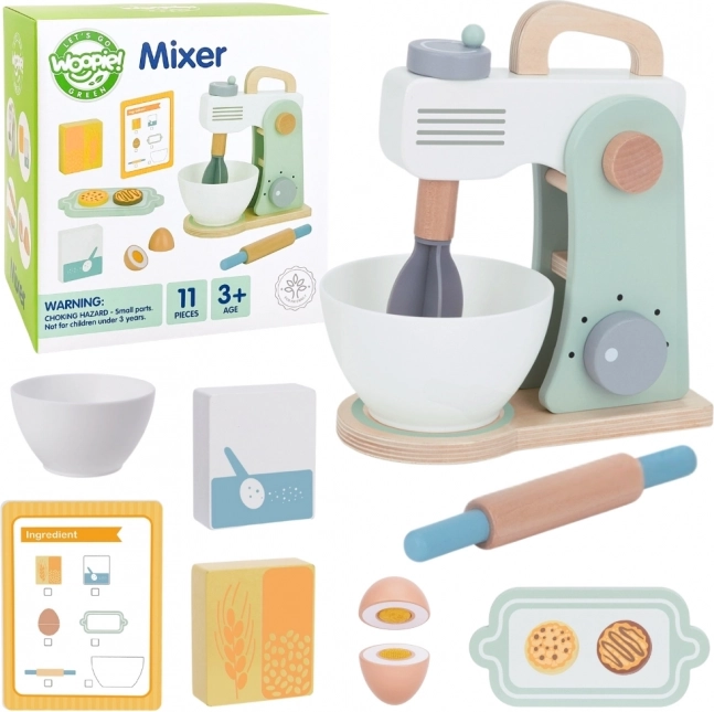 Fa konyhai mixer 11 darab tartozékkal a WOOPIE GREEN-től