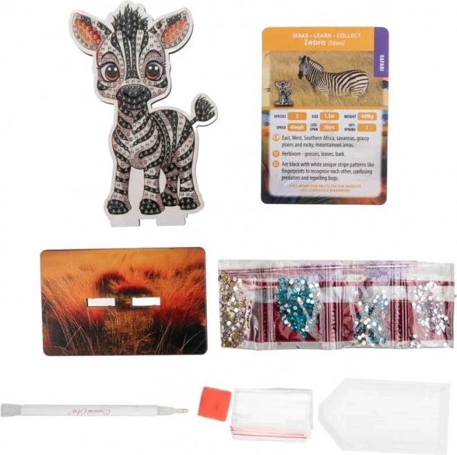 Gyémántfestés Safari: Zebra