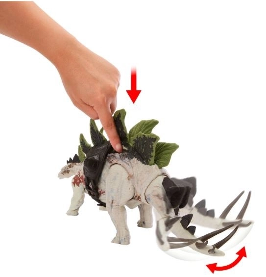 Jurassic World stegosaurus figura óriás nyomkövető