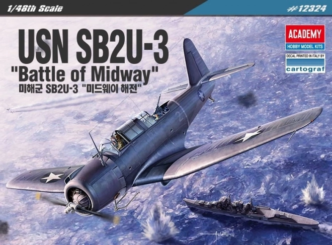 Usn Sb2u-3 Vindicator csata Midway felett makett