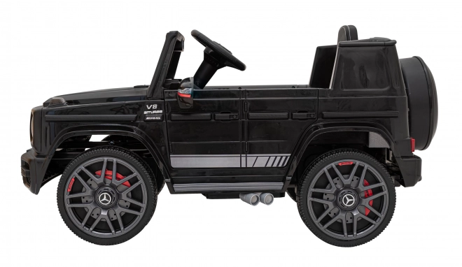 Mercedes AMG G63 gyerekeknek fekete + távirányító + MP3 LED + lassú indítás + EVA + övek