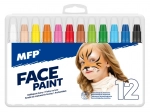 12 színből álló arcfesték készlet