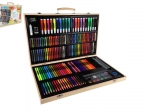 Kreatív festőkészlet 180 db fa bőröndben 47 × 30 × 4,5 cm