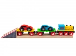 Fa tehervonat autókkal és sínekkel BIGJIGS RAIL