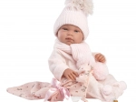 Llorens New Born kislány – realisztikus baba 43 cm, teljes vinyl testtel