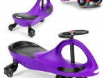ECOTOYS wiggle car lábbal hajtós járgány LED kerekekkel, lila