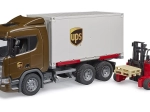 SCANIA Super 560R UPS teherautó targoncával BRUDER 1:16