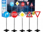 5 közlekedési tábla készlet állványokon kis sofőröknek 3+