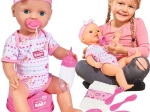 Simba New Born Baby funkcionális baba 43 cm biliével és kiegészítőkkel