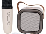 Karaoke szett vezeték nélküli mikrofonnal és hordozható RGB Bluetooth hangszóróval