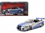 Fém autómodell 2002 Nissan Skyline GT‑R R34 1:24 Halálos iramban