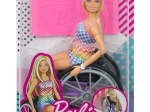 Barbie Fashionistas baba kerekesszékben, kockás overálban