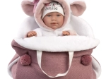 Llorens 74048 NEW BORN – élethű hanggal rendelkező baba puha textiltesttel – 42 cm