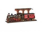 3D fa puzzle vintage gőzmozdony