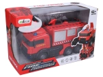 RC autórobot tűzoltó 26 cm vízágyúval és átalakulással