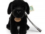 plüss fekete labrador kutya 25 cm környezetbarát