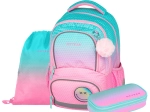 OXYBAG OXY NEXT Ombre Pink iskolai szett – hátizsák, tolltartó és tornazsák