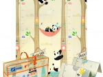 Nagy összecsukható XPE hab oktató játszószőnyeg 120 × 180 cm – panda állatkák