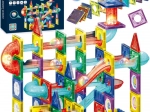 Woopie mágneses építőkészlet 3D – edukatív golyópálya, 105 darab