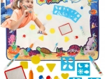 Aqua Magic vizes rajzoló alátét XXL bélyegző- és sablonszettel 100 × 80 cm
