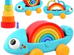 Szivárványos kaméleon játék montessori 18hó+