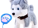 Interaktív plüss husky pórázzal és hangokkal