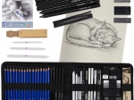 54 részes vázlat- és rajzkészlet tokkal és A5-ös skiccfüzettel