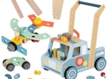 Fa járássegítő–autó és mini műhely STEM TOOKY TOY