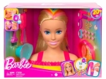 Barbie neon szivárványos szőke hajformázó fej