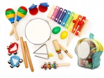 ECOTOYS zenei szett 10 darab gyermek hangszerrel, hátizsákkal