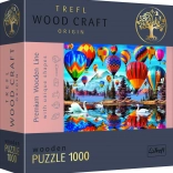 TREFL Wood Craft Origin – Színes léghajók fa puzzle, 1000 darab