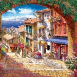 Puzzle COBBLE HILL Boltíves átjáró Cagne-ba 500 darab